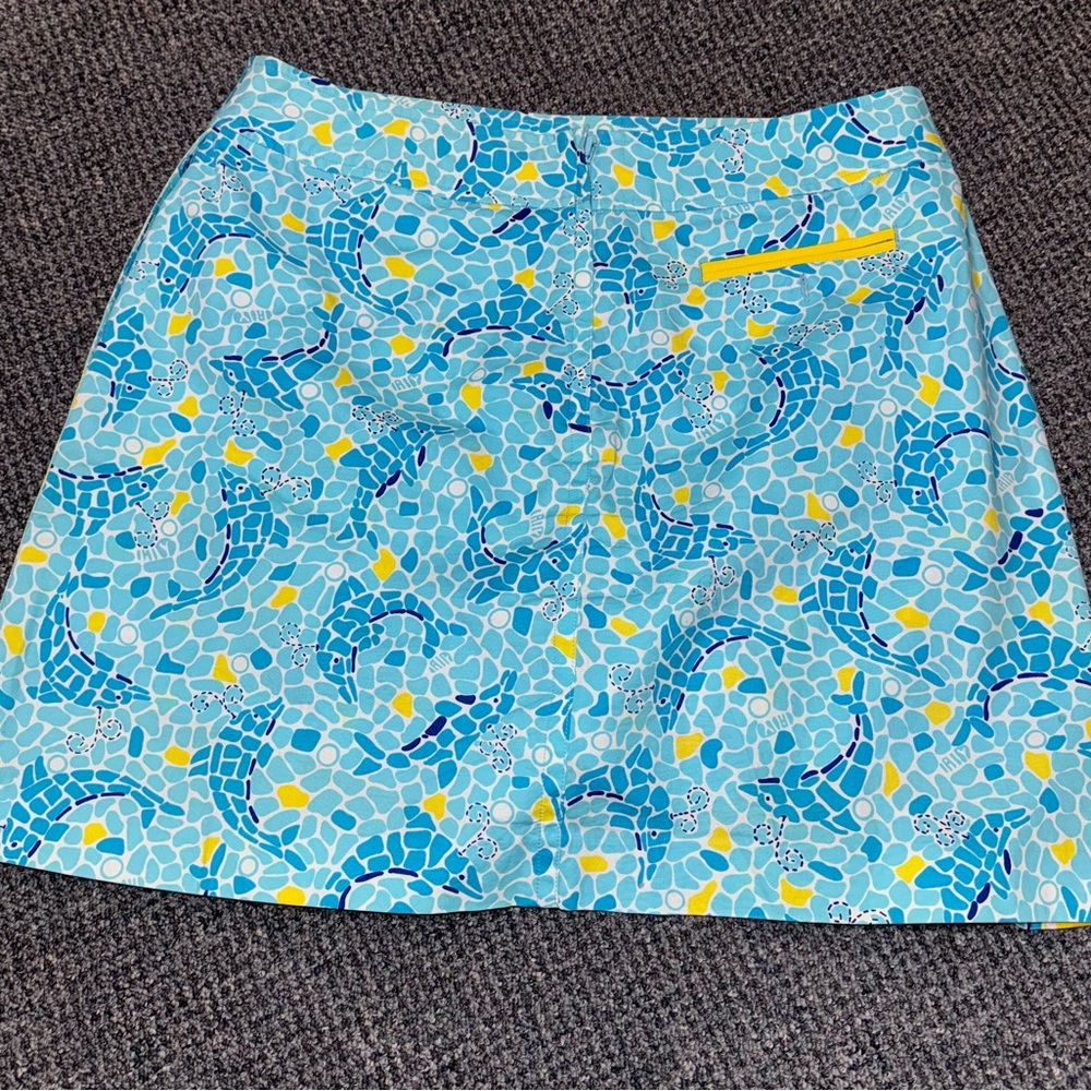 Lilly Pulitzer Vintage White Label Skirt Blue, Yellow, White